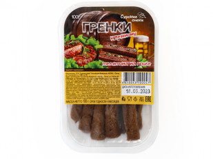 Мясо (АЛЬЯНС) вяленое свинина гриль (500гр): Сурские гренки Телятина на гриле (100 гр)