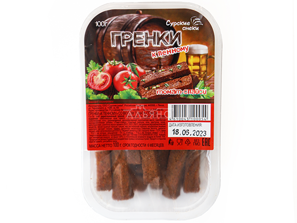 Сурские гренки Томат спайси (100 гр) в Луховицах