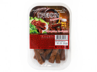 Камбала тушка: Сурские гренки Баварские колбаски (100 гр)