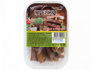 Сазан (бабочка) холодного копчения: Сурские гренки Холодец с горчицей (100 гр)