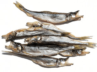 Креветка черноморская вяленая: Корюшка (мелкая) вяленая (Камчатка)