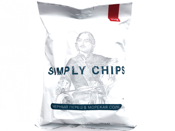 Картофельные чипсы "Simple chips" Морская соль и черный перец 80 гр. в Луховицах